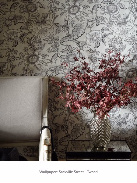 Обои Little Greene Revolution Papers Sackville Street − Tweed 0284SATWEED фото в интерьере